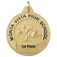 Gold Wrestling Front Imprint Medal