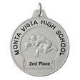 1 1/2" TCM Series Silver Personalize Wrestling Medal