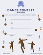 Dance Contest Award Certificate (Male) - Free Template