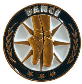 Dance Gold Enamel Lapel Pin