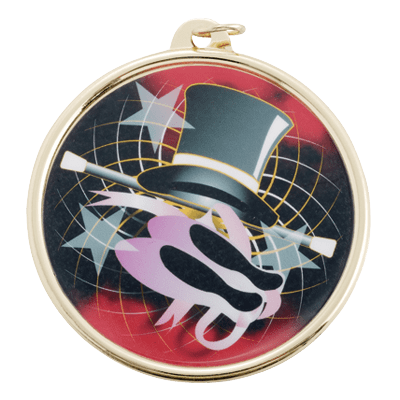 2 3/16 Inch Color Dance Medal