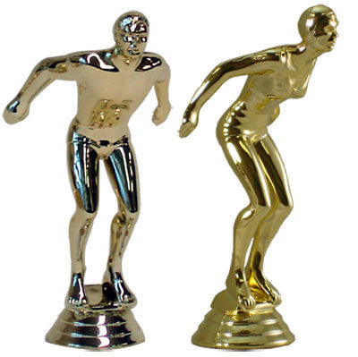 Swimming Deluxe Double Marble Trophy