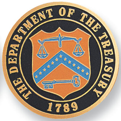 Department Of The Treasury Medal Insert (Etched)