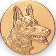 Dog German Shepherd Litho Medal Insert
