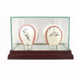 Double Baseball Glass Display Case