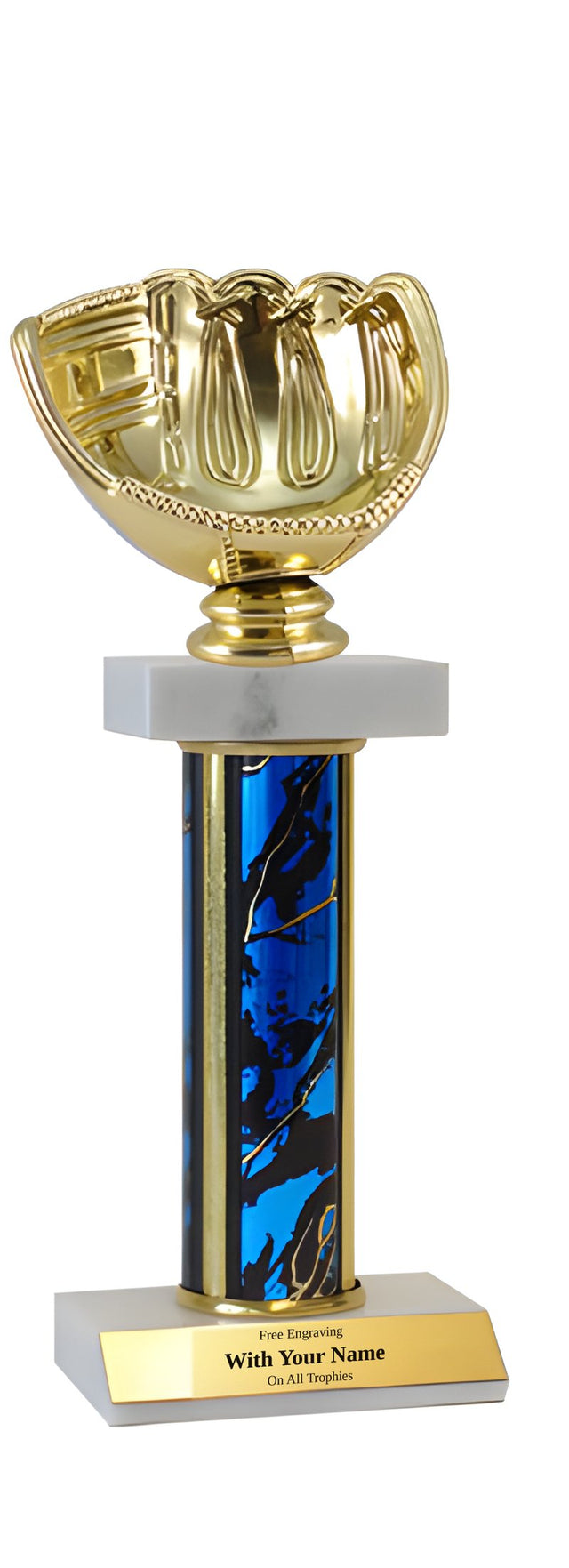 Softball Glove Deluxe Double Marble Trophy