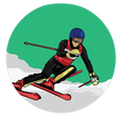 Downhill Skiing 2" Epoxy Insert