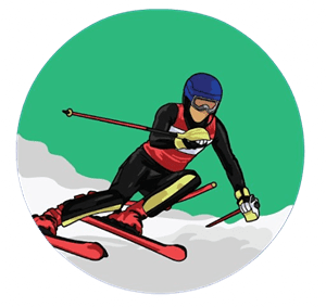 Downhill Skiing 2" Epoxy Insert