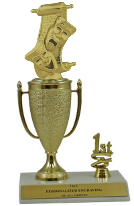 Drama 1st, 2nd and 3rd Place Award Cup Trophy