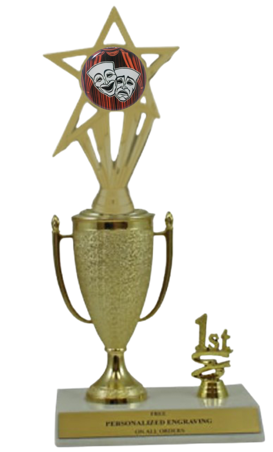 Drama 1st, 2nd and 3rd Place Award Cup Trophy with Insert