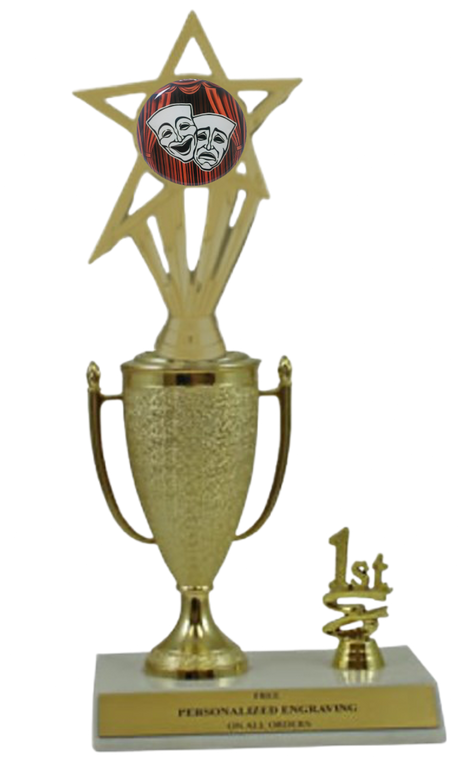Drama 1st, 2nd and 3rd Place Award Cup Trophy with Insert