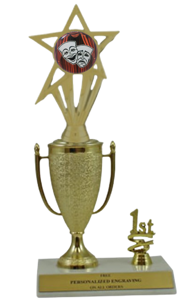 Drama 1st, 2nd and 3rd Place Award Cup Trophy with Insert