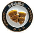 Drama Gold Enamel Lapel Pin