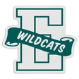 E-Shaped Mascot Badge with Choice of Back