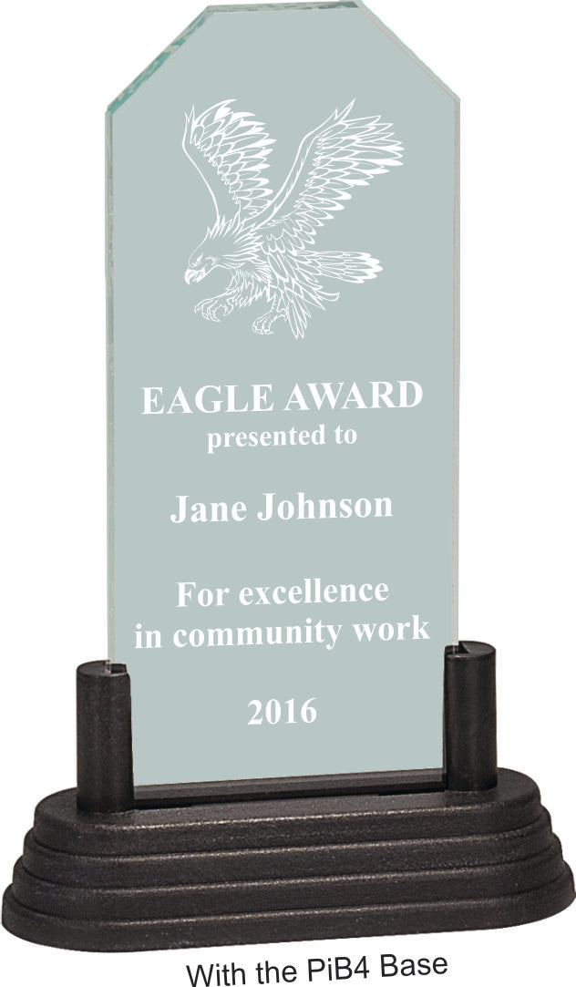 Eagle Acrylic Award with Weighted Black Base