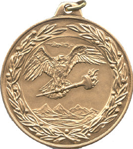 Flying Eagle With Torch: 2" Olympic-Style J-Series Medals