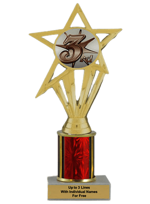 Budget 3rd Place Column Insert Trophy