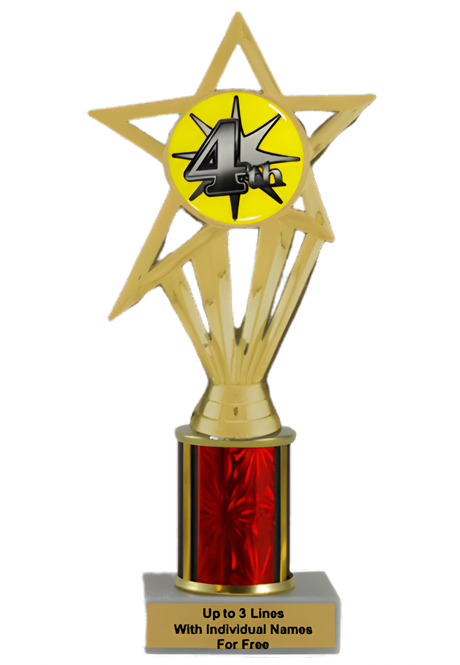 Budget 4th Place Column Insert Trophy