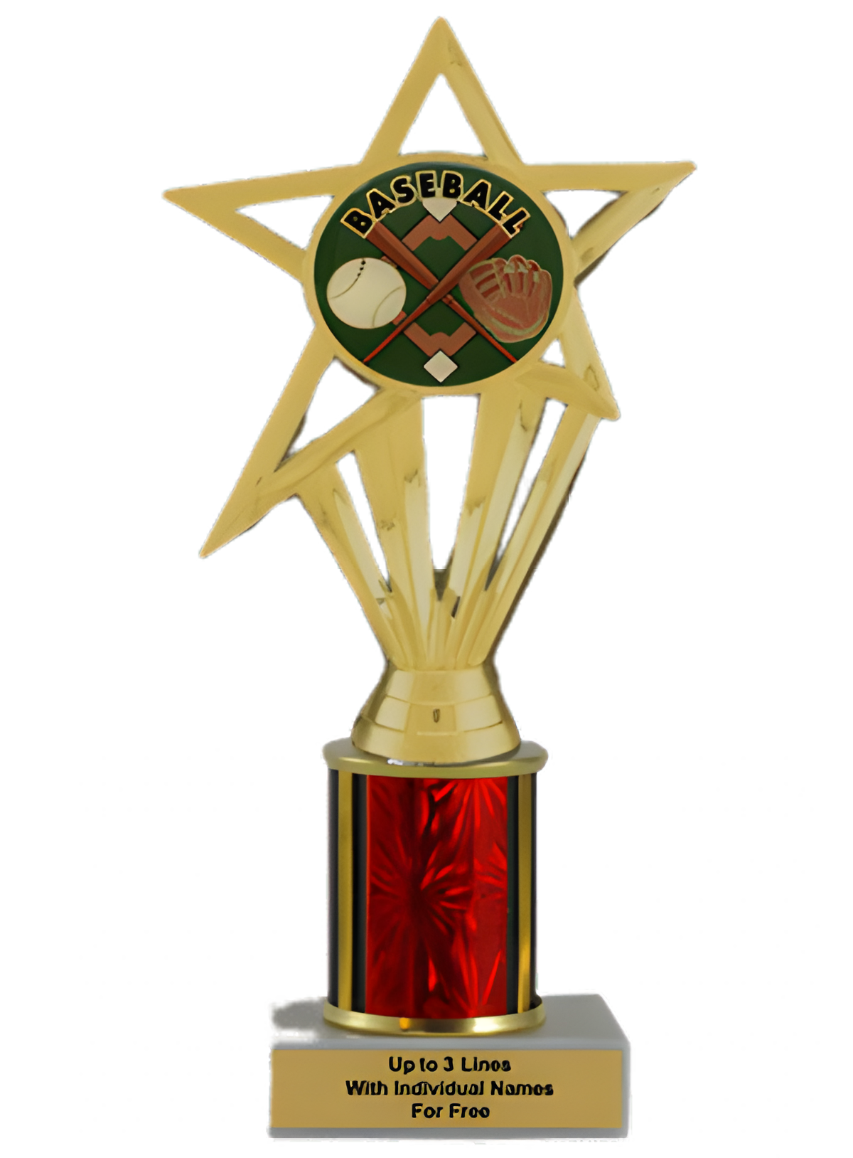 Budget Baseball Column Insert Trophy