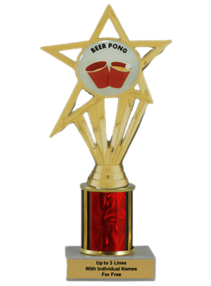 Budget Beer Pong Column Insert Trophy