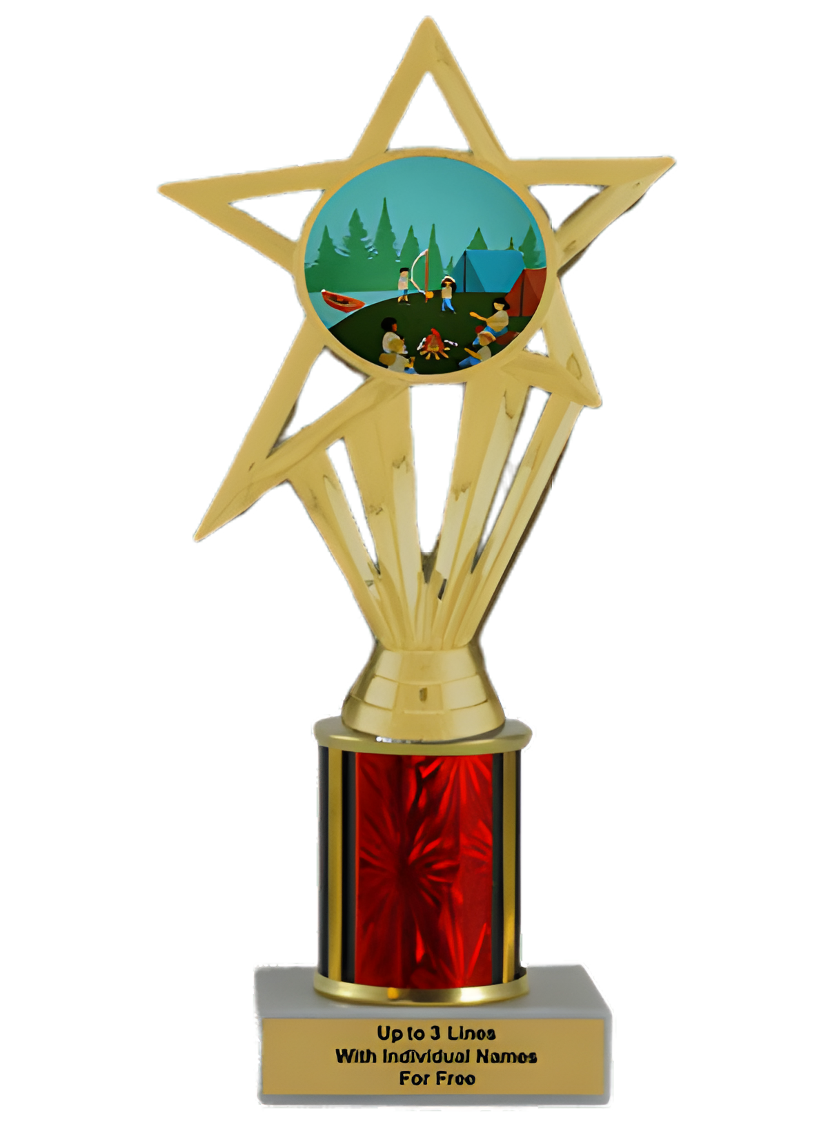 Budget Camping Column Insert Trophy