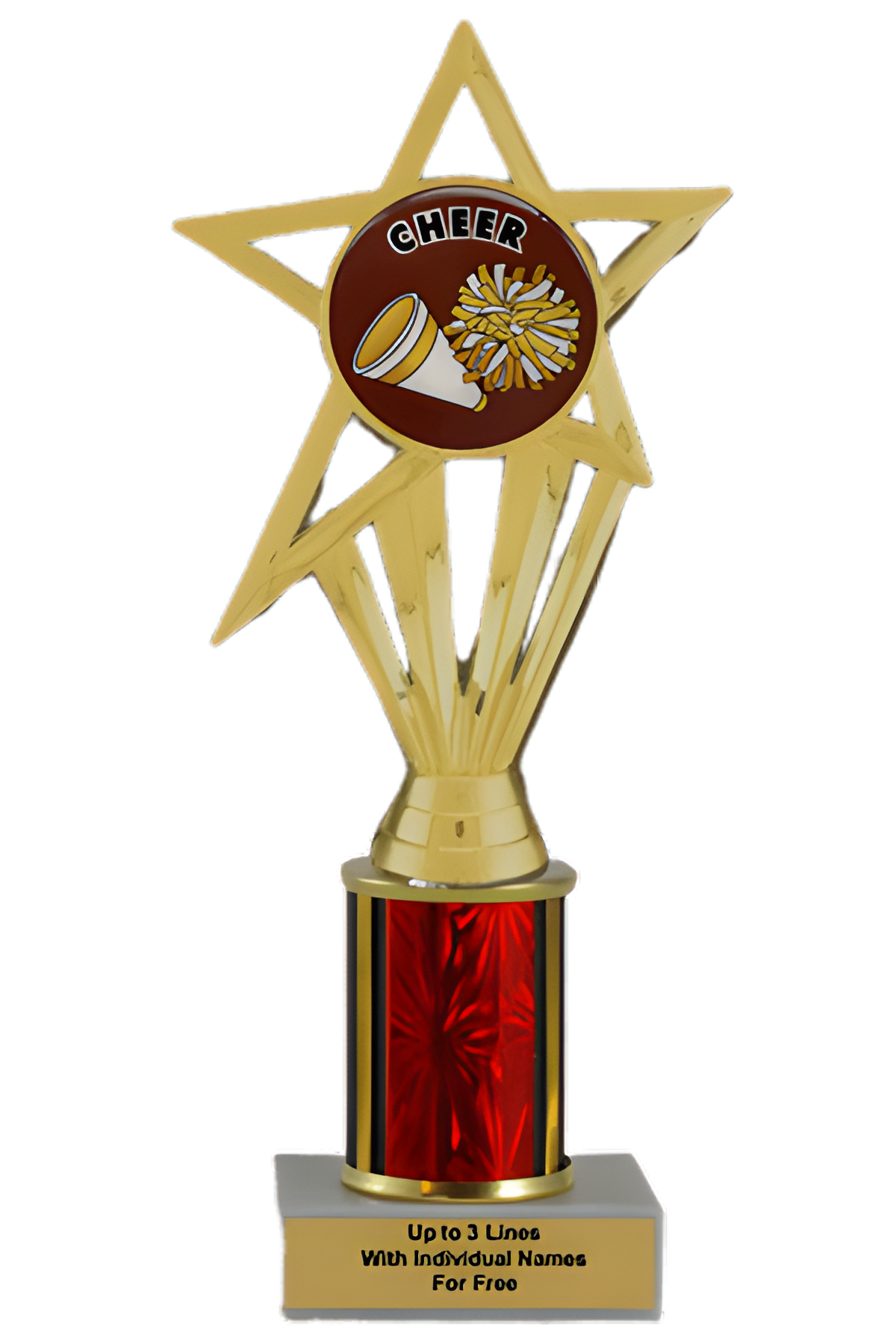 Budget Cheerleading Column Insert Trophy