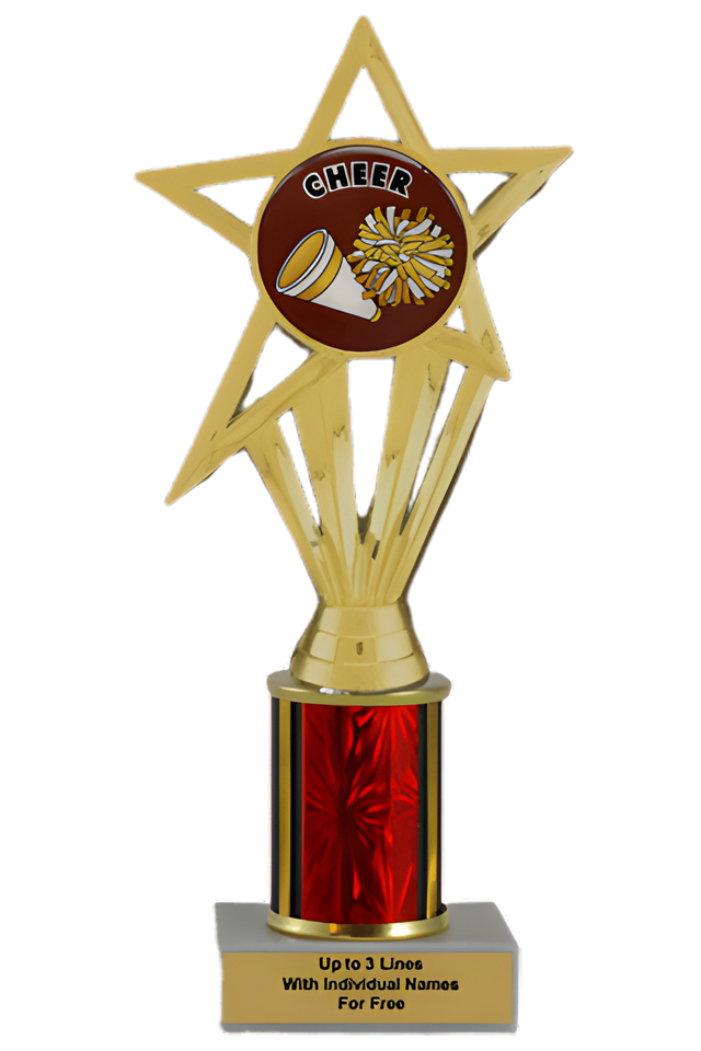 Budget Cheerleading Column Insert Trophy
