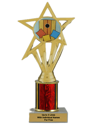 Budget Cornhole Column Insert Trophy