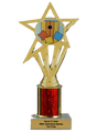 Budget Cornhole Column Insert Trophy