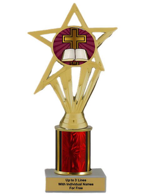 Budget Religious Cross Column Insert Trophy