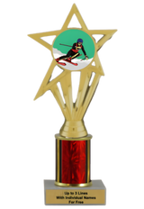 Budget Downhill Skiing Column Insert Trophy