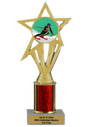 Budget Downhill Skiing Column Insert Trophy