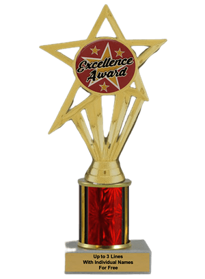 Budget Excellence Column Insert Trophy