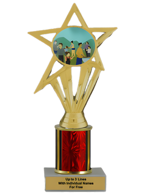 Budget Family Reunion Column Insert Trophy