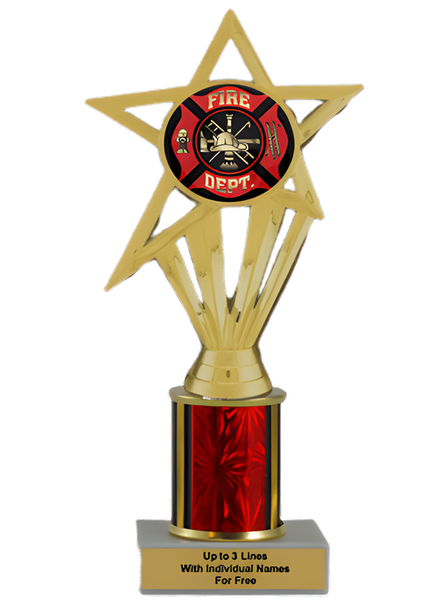 Budget Fire Department Column Insert Trophy