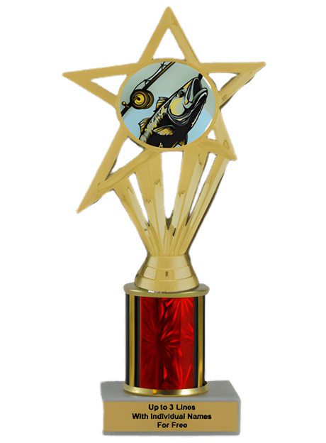 Budget Fishing Column Insert Trophy