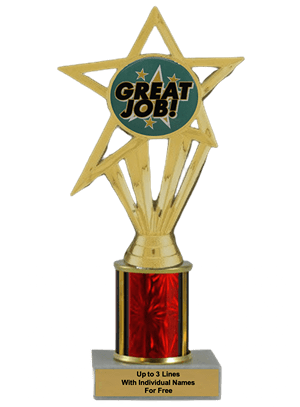 Budget Great Job Column Insert Trophy