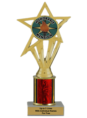 Budget Honorable Mention Column Insert Trophy