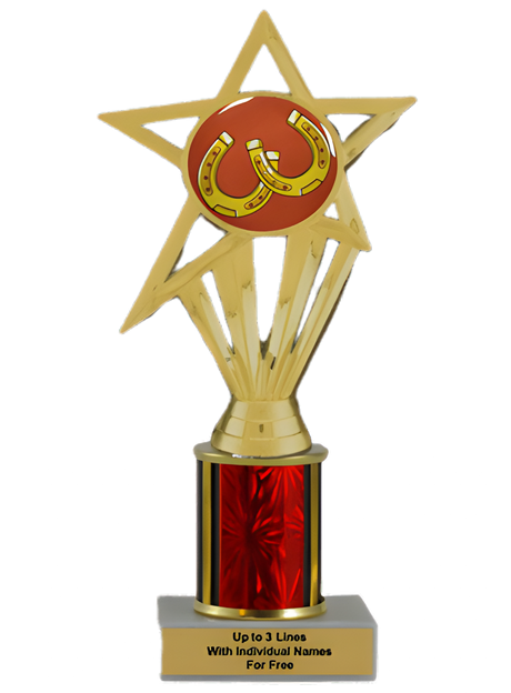 Budget Horseshoes Column Insert Trophy