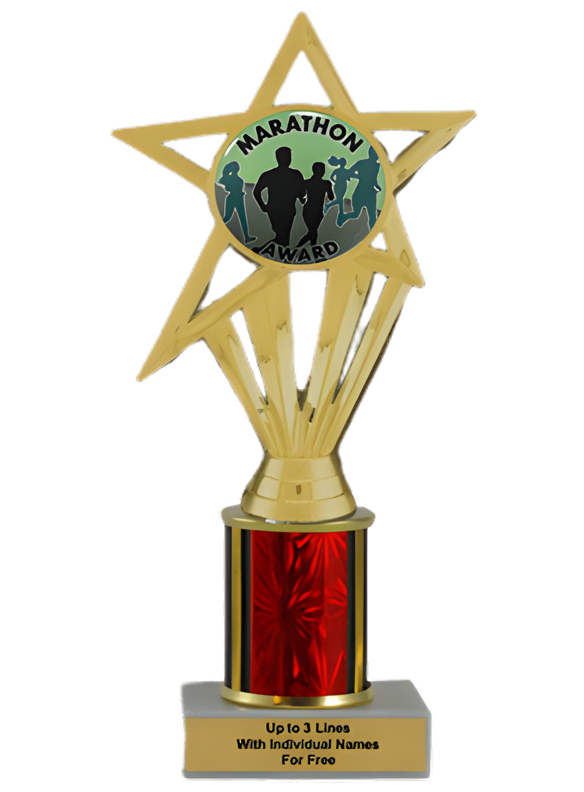 Budget Marathon Column Insert Trophy