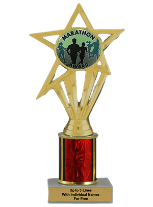Budget Marathon Column Insert Trophy