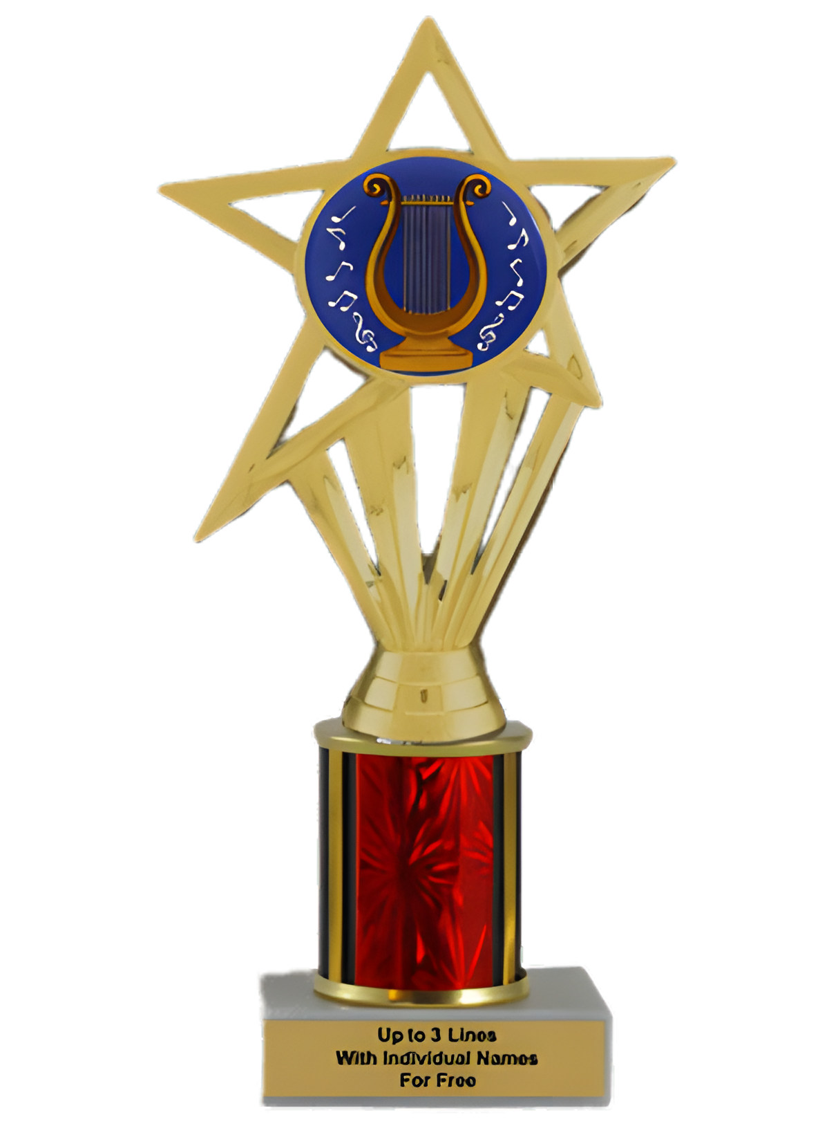 Budget Music Lyre Column Insert Trophy