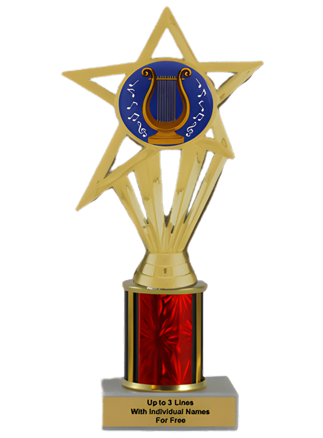 Budget Music Lyre Column Insert Trophy