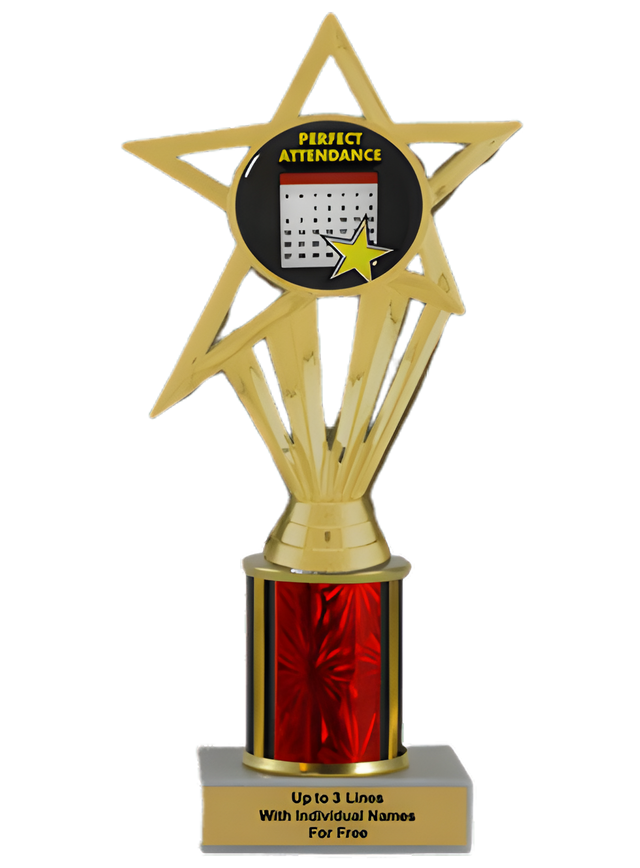 Budget Perfect Attendance Column Insert Trophy