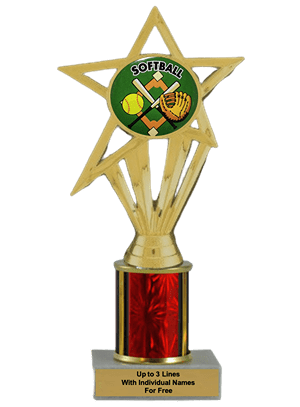 Budget Softball Column Insert Trophy