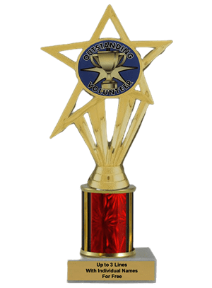 Budget Volunteer Column Insert Trophy