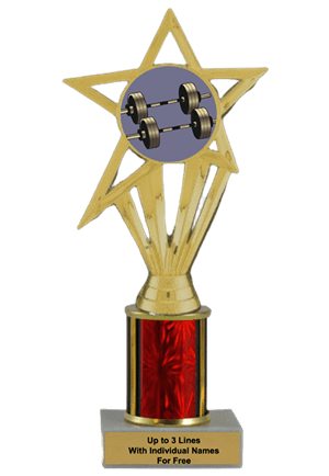 Budget Weightlifting Column Insert Trophy