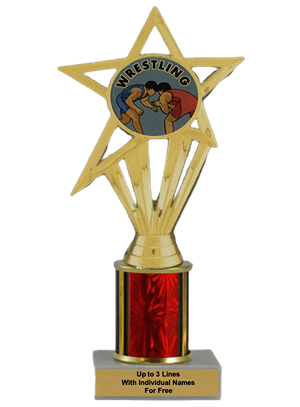 Budget Wrestling Column Insert Trophy