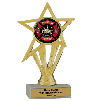 Budget Volunteer Firefighter Insert Trophy