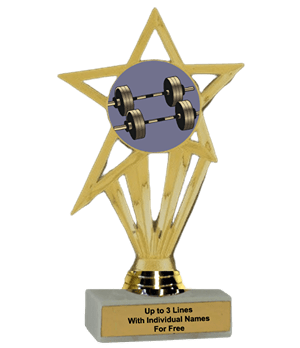 Economy Participation Insert Trophy - Weightlifting Excellence
